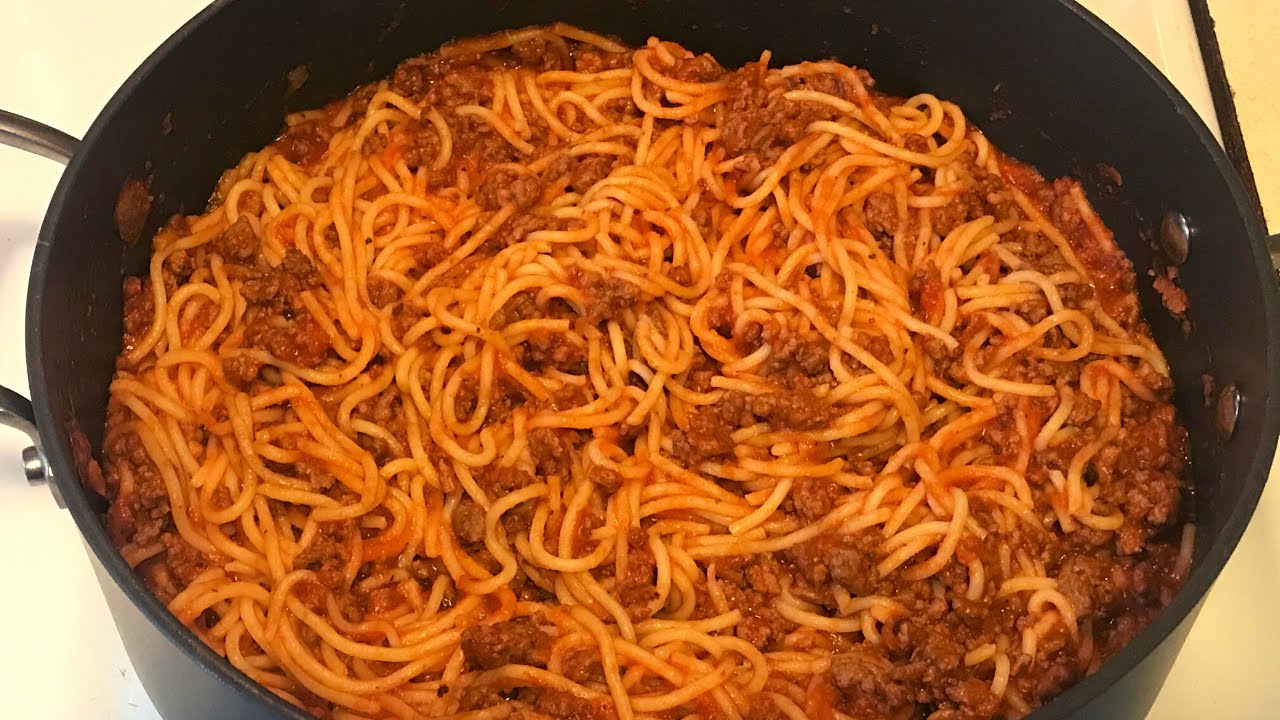 Espagueti con carne molida | como hacer espagueti con carne | Spaghetti and  meat sauce - YouTube