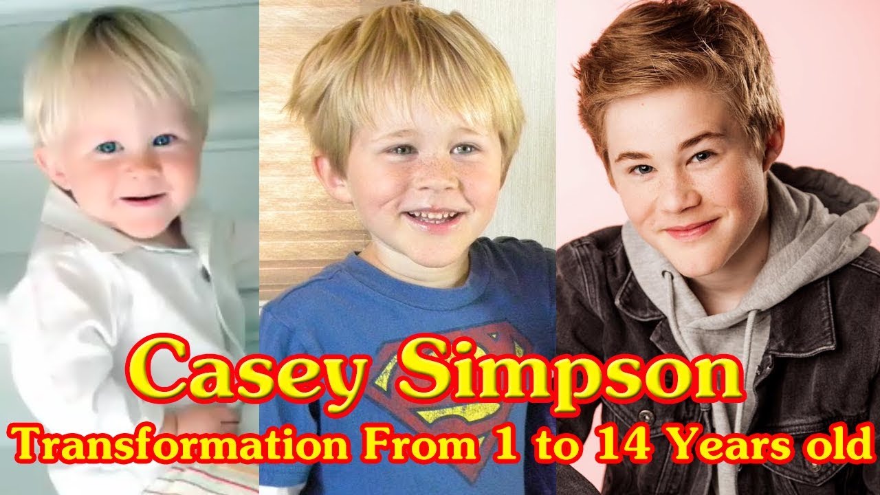 smart afspejle overskæg Casey Simpson transformation from 1 to 14 years old - YouTube