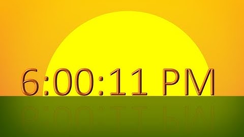 MatsClock 120076a - Free PowerPoint Digital Clock PPT