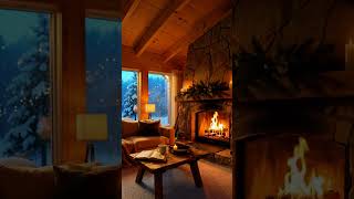 The ultimate cozy winter vibe ☕🔥 Snow &amp; Piano Jazz #shorts
