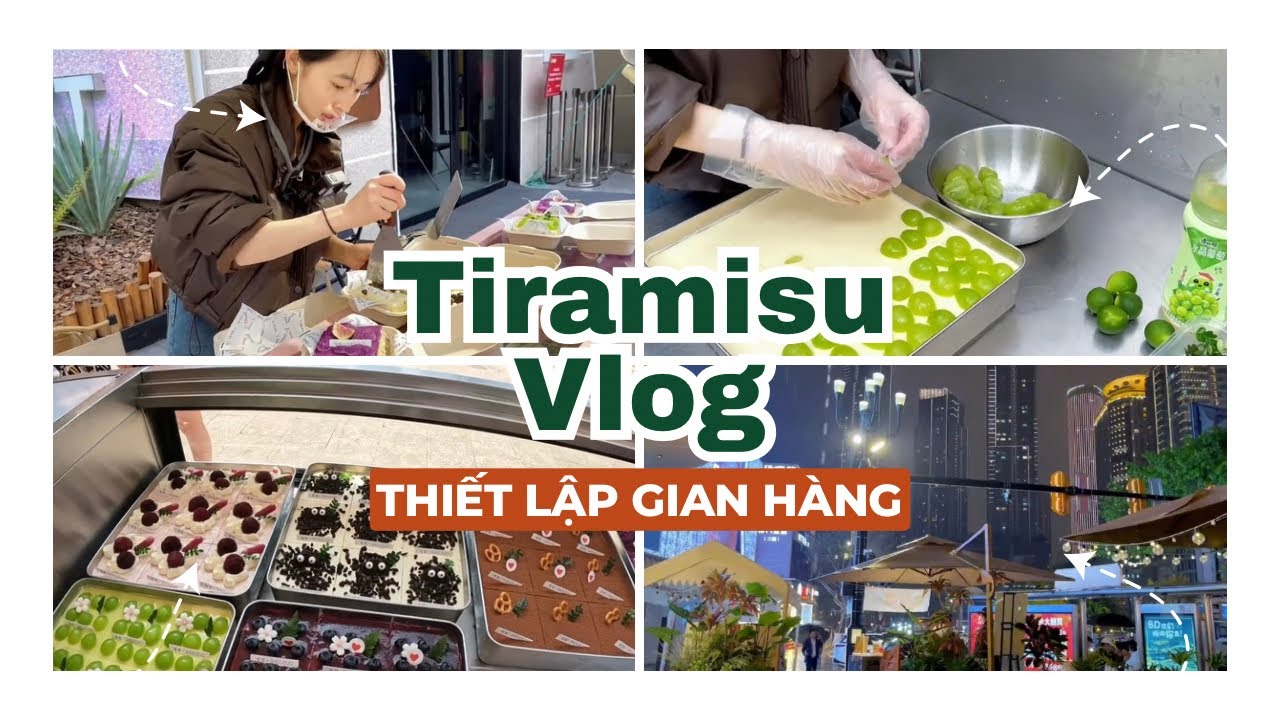 (Vietsub) Vlog 13- Mở gian hàng bán tiramisu#tiramisucake #lifevlog #douyin #startup