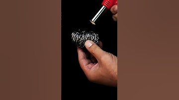 Macro Zoom Of Dishwashing Wire Melting In Creative Way #asmr #shorts #macro