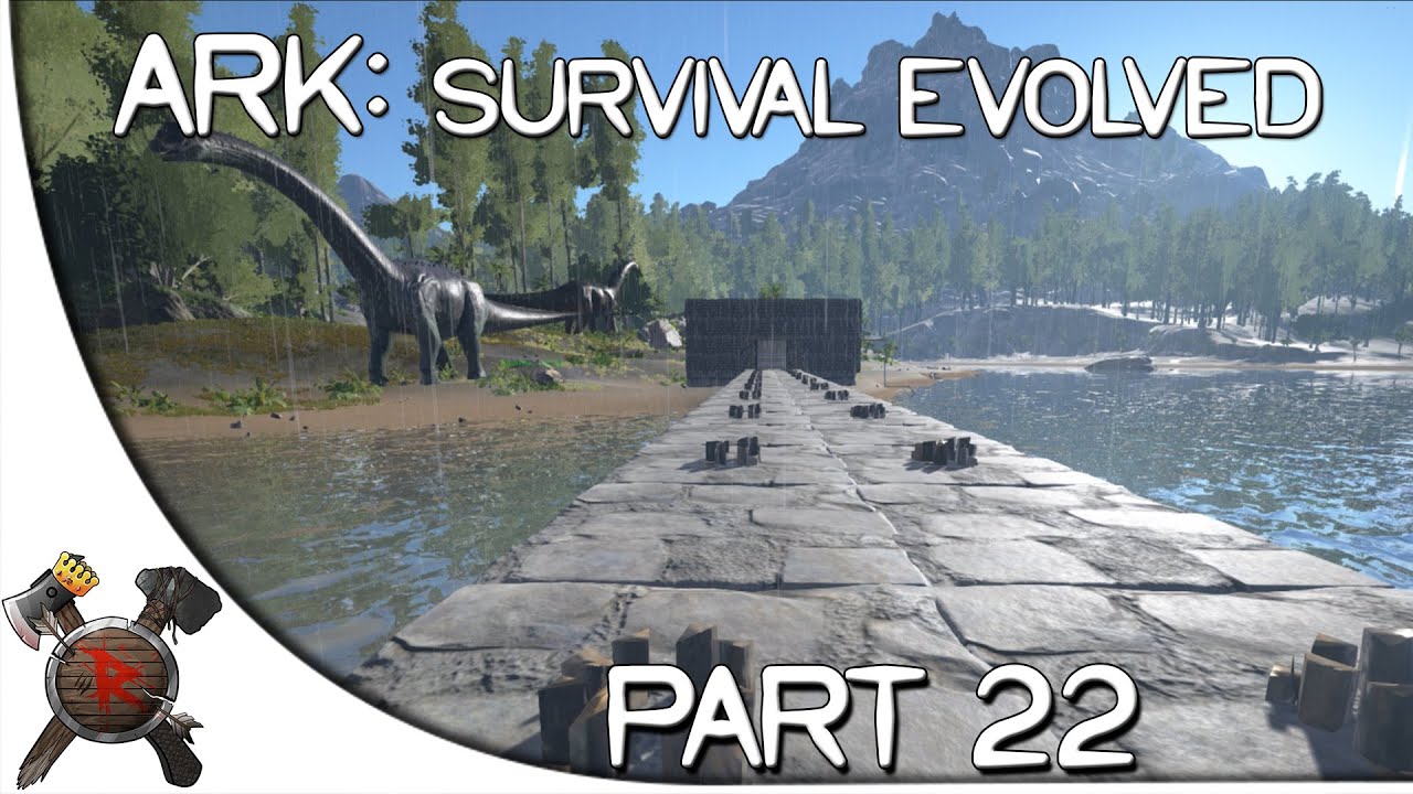 Ark Survival Evolved Gameplay Part 22 "Stone Water Bridge!" (Season