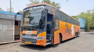 PUNE TO MUMBAI : FULL JOURNEY : SCANIA MULTI AXLE ASHWAMEDH MSRTC ST BUS CABIN RIDE