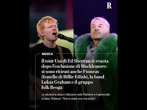 Video Dopo le dichiarazioni di Ed Sheeran su Macklemore, altri artisti abbandonano il suo tour