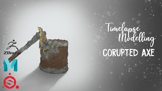 ZBrush 2019 : Corupted Axe Timelapse 3D Modelling