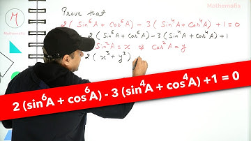 Prove that 2 (sin⁶A + cos⁶A) − 3 (sin⁴A + cos⁴A) + 1 = 0 | Trigonometry Important Question