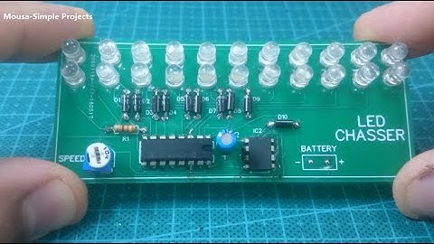 LED Chaser/Sequencer using IC 4017 & IC 555