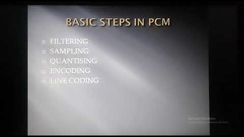 Pulse Code Modulation (PCM)