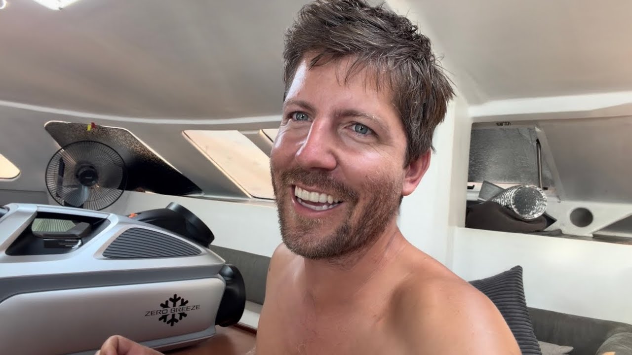 ⁣Exploring Tuba island and sailing mission to retrieve our  zero breeze mk3 Air Conditioner