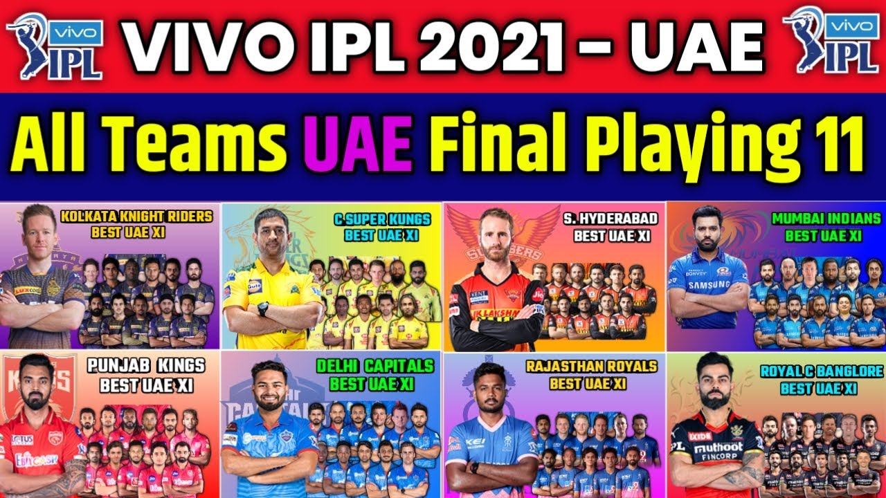 VIVO IPL 2021 All Teams Final Playing 11 | UAE All Teams New Playing 11 | All Teams Best 11 IPL 2021