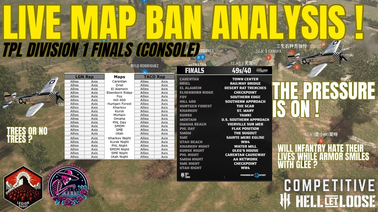 Competitive Map Ban Analysis - LIVE - TACO vs Legion - Division 1 Finals