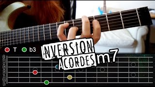 Video thumbnail of "Inversión de acordes m7 (POR TODO EL MASTIL)"