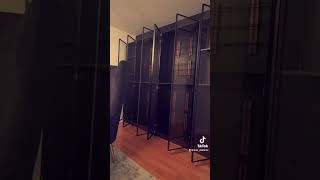 We used ikea Billy bookcases and the IKEA hogbo glass doors to achieve this look. First DIY We used ikea Billy bookcases and the IKEA hogbo glass doors to achieve this look. First DIY