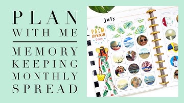 PLAN WITH ME 〰️ MONTHLY MEMORY KEEPING SPREAD