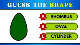 Guess the Shapes with choices | Multiple Choice Quiz | Learn Entry