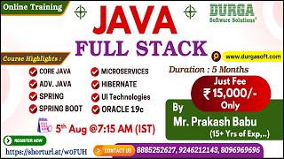 JAVA FULL STACK Online Training @ DURGASOFT screenshot 1