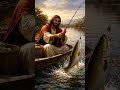 JESUS PESCANDO OS PEIXES...👈👈🙏👑