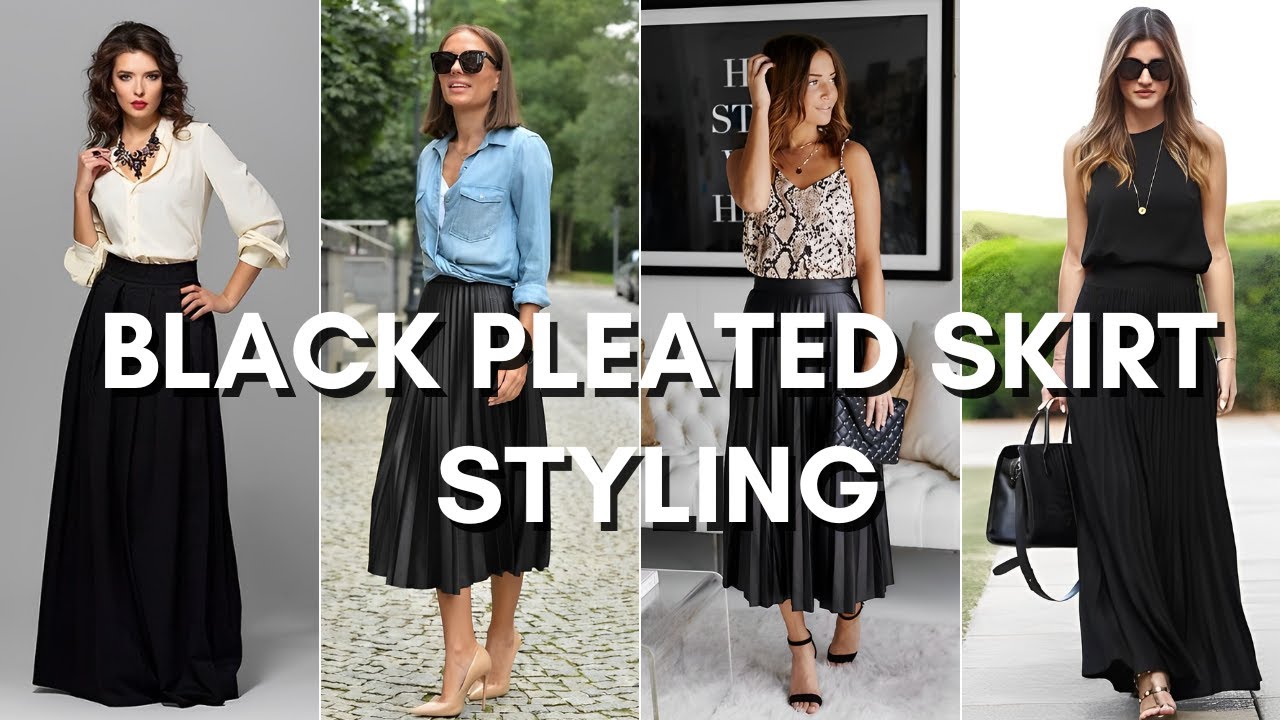 Black Pleated Skirt Styling Ideas