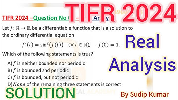 TIFR 2024 Real Analysis Solution | TIFR 2024 Mathematics Solution | TIFR 2024 Real Analysis Q.No 09
