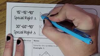 8-1A Pythagorean Theorem & Special Right Triangles