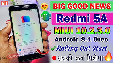 Redmi 5A New MIUI 10.2.3.0 Stable Update Start Rolling Out New Features | Redmi 5A New Oreo Update