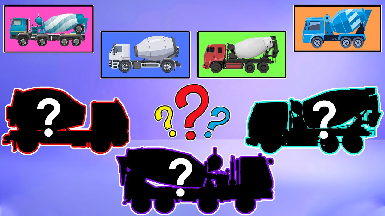 Guess the Right Cement Mixer Truck! | Fun Vehicle Puzzle | Lucky Vehicles