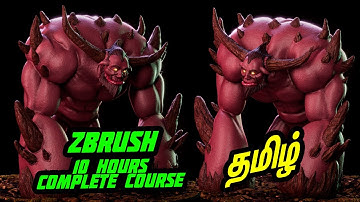 Character Sculpting Complete Course Zbrush - Tamil - Basic to Advance Course - Game Character