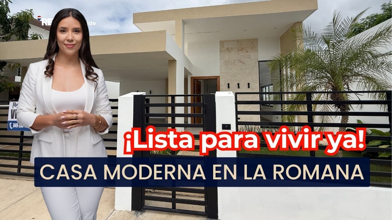 🏡¡Múdate a esta casa moderna! Ambiente familiar, seguridad y tranquilidad en La Romana