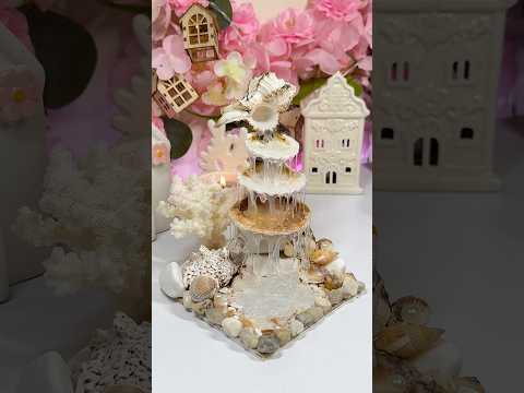 DIY From Seashells to a Magical Waterfall 🐚 #diy #roomdecor #seashell #waterfall #handmade #shorts