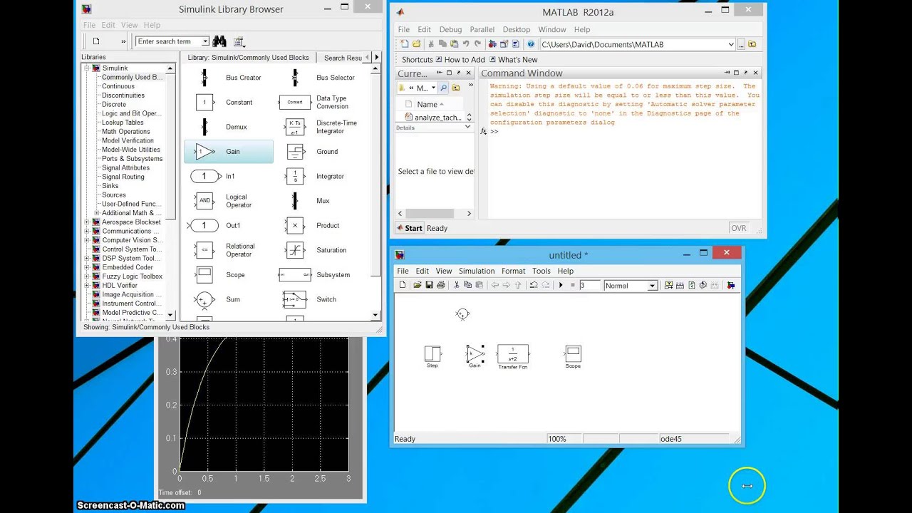 Using simulink to simulate a closed-loop step response - YouTube