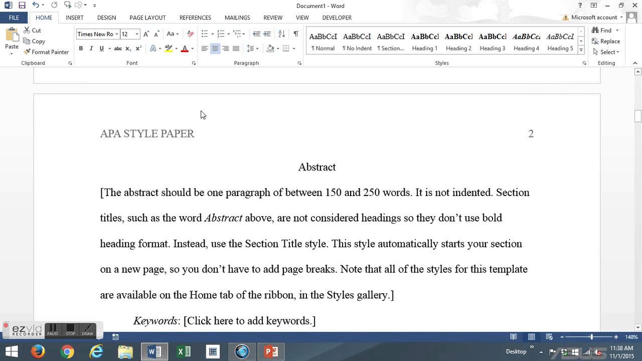 how to do an apa style paper