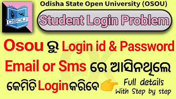 Osou Student Login problem // Id & Password // Osou Student login activated / Odia Knowledge Academy