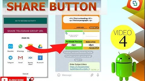 SHARE URL IN ANDROID | SHARE BUTTON | ANDROID STUDIO | SHARING CONTENT | ANDROID TUTORIAL | PART 4