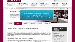 Pdbyte - How To Prepare And Submit A Proposal For An Educause Conference Session