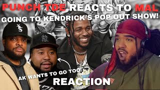 Punch TDE REACTS To MAL Going To KENDRICK LAMAR POP OUT Show In LA After Siding With Drake! Reaction