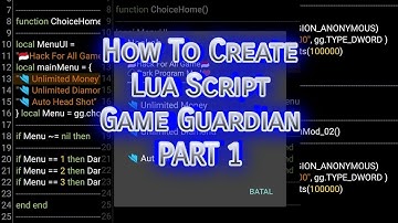 How To Create Lua Script Game Guardian | Part 1
