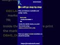 Master PL/SQL in Seconds! | Input/Output & IF Conditions Explained with Real Example! 🔥#shorts