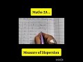 Maths 2A (Measure of Dispersion)@MHworld-q9t. #study #education#maths#motivation#like#subscribe