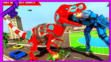 Flying Dino Transform Robot Wars Bike Robot Games Android gameplay