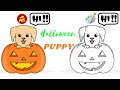 How to Draw a Puppy Dog Easy 🎃 Cute Halloween Art in MS Paint - Part 7 #drawingdog #mspaintcartoon