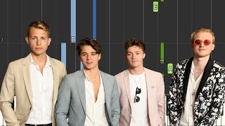 The Vamps, Martin Jensen  - 'Middle of the Night' - Piano Tutorial