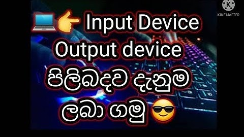 💻👉👉  Input Device , Output device පිලිබදව නිවැරැදි ව දැනුම ලබා ගමු 😎