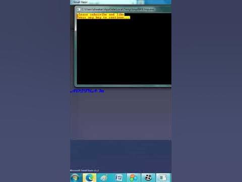 small basic code. - YouTube
