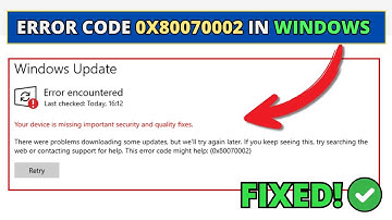 Fix Error Code 0x80070002 in Windows 10/11