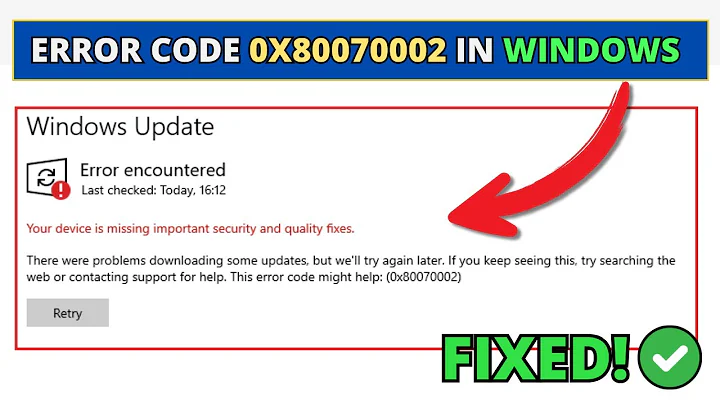 Fix Error Code 0x80070002 in Windows 10/11