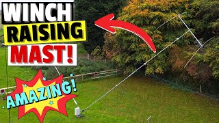 I Built a Winch-Powered Self-Raising Antenna Mast for My Ham Radio Field! @DXCommanderHQ