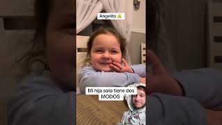Mi hija tiene DOS MODOS ANGEL 😇 VS Traviesa 😈 #reacción