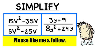Simplifying a ratio of polynomials using GCF factoring