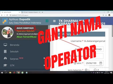 Mengganti Nama Operator Dapodik